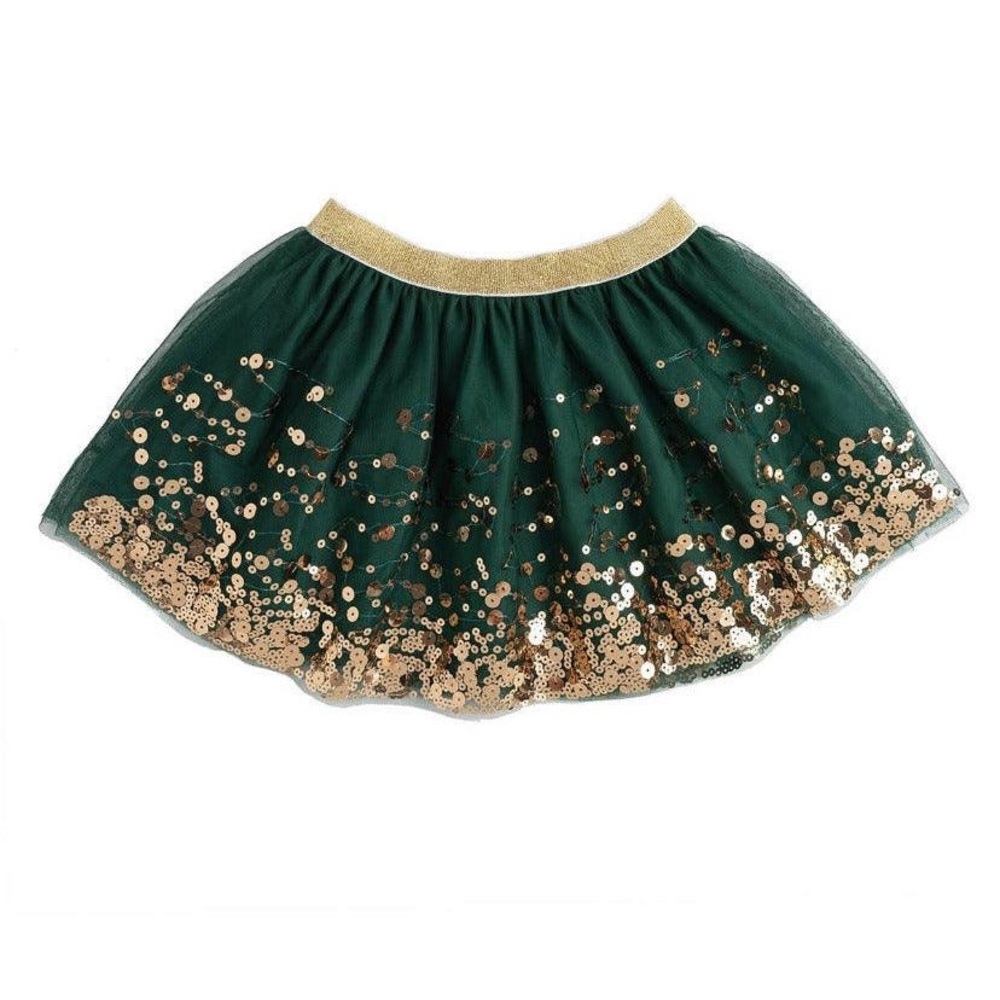 NWT Sweet Wink | Girl's Emerald Green Sequin Tutu Skirt